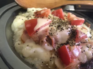 まる福ベーコンポテトチーズ焼き